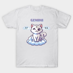 Gemini Zodiac Cat T-Shirt
